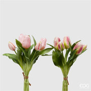 BOUQUET TULIPANI OLIS ARTIFICIALE H28CM ANTIQUE PINK ROSA ASSORTITO