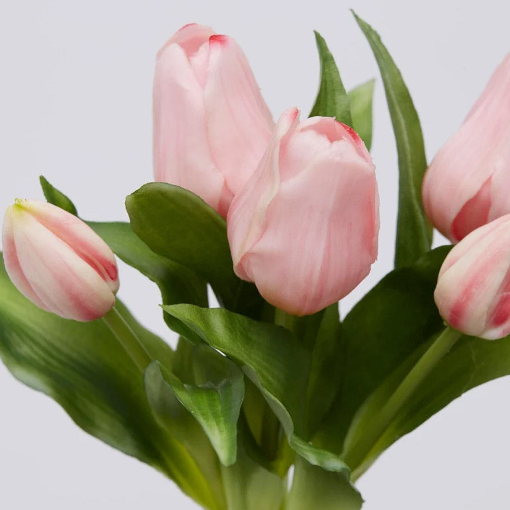 BOUQUET TULIPANI OLIS ARTIFICIALE H28CM ANTIQUE PINK ROSA ASSORTITO