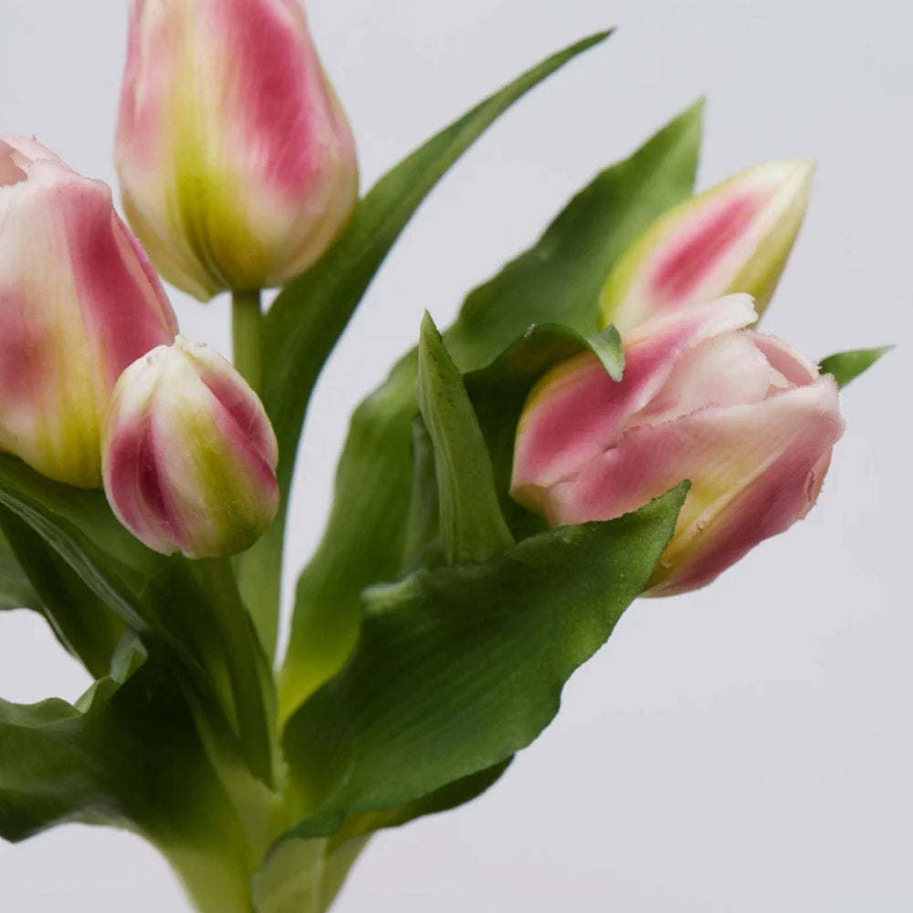 BOUQUET TULIPANI OLIS ARTIFICIALE H28CM ANTIQUE PINK ROSA ASSORTITO