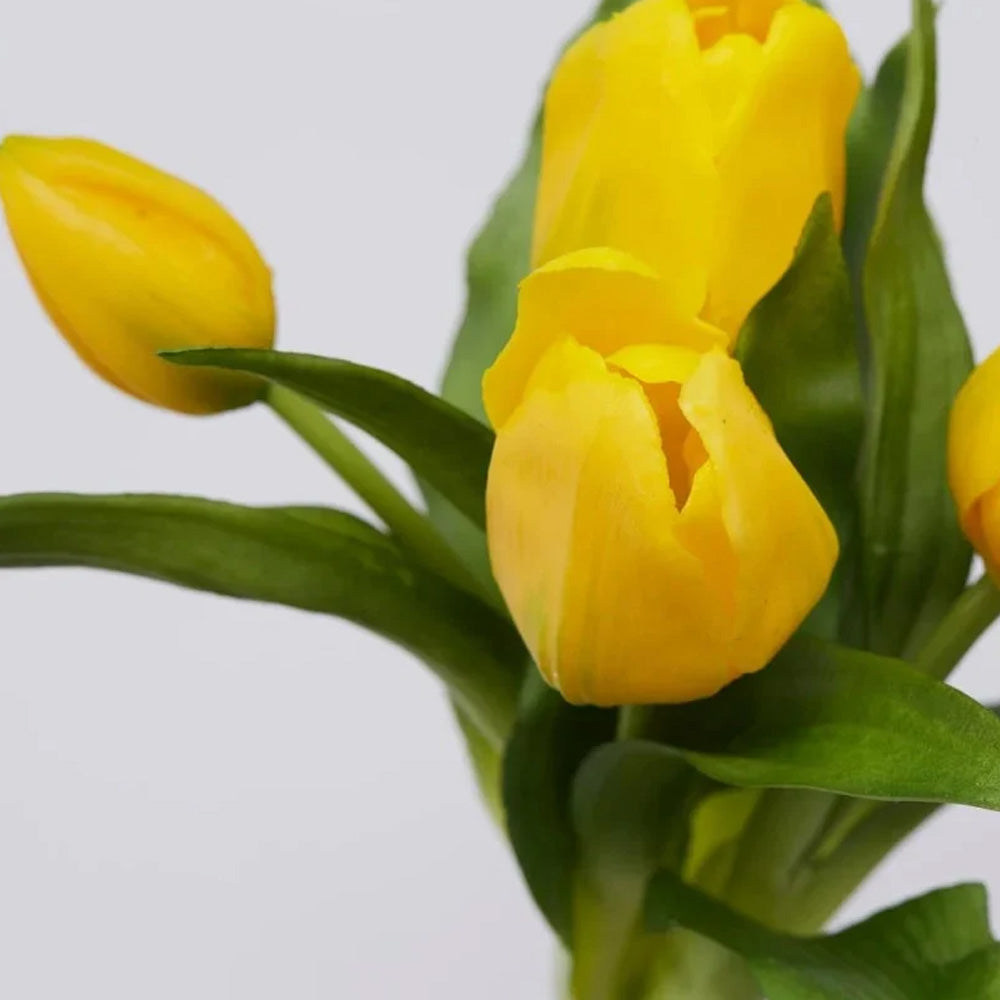 BOUQUET TULIPANI OLIS ARTIFICIALE H28CM GIALLO O ARANCIONE ASSORTITO
