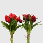 BOUQUET TULIPANI OLIS ARTIFICIALE H28CM ROSSO ASSORTITO