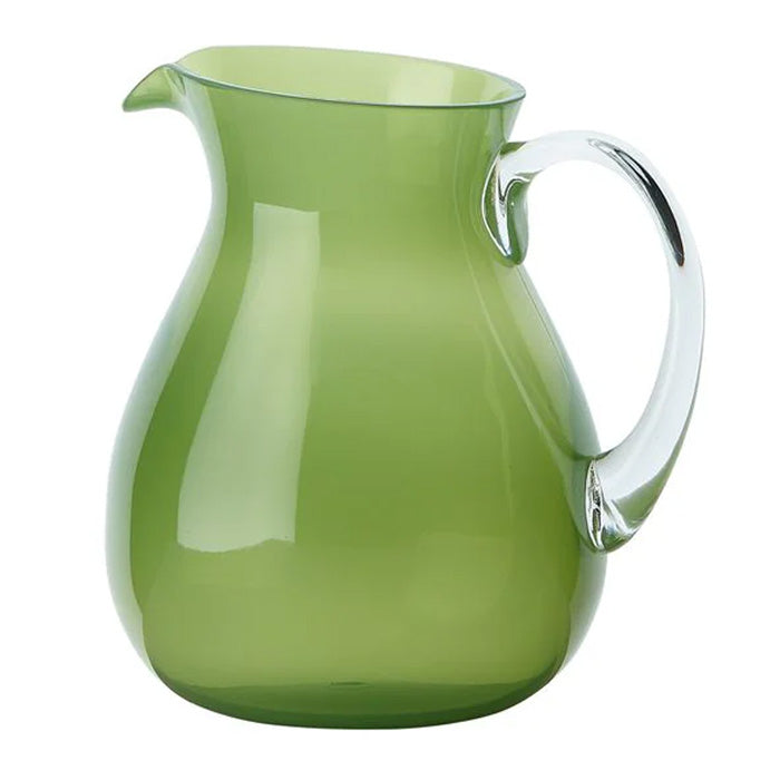 BROCCA CON MANICO PICCOLA IN VETRO 1LT VERDE LIMONE