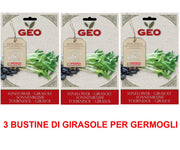 3 CONFEZIONI DI SEMI BIO DI GIRASOLE PER GERMOGLI 80GR