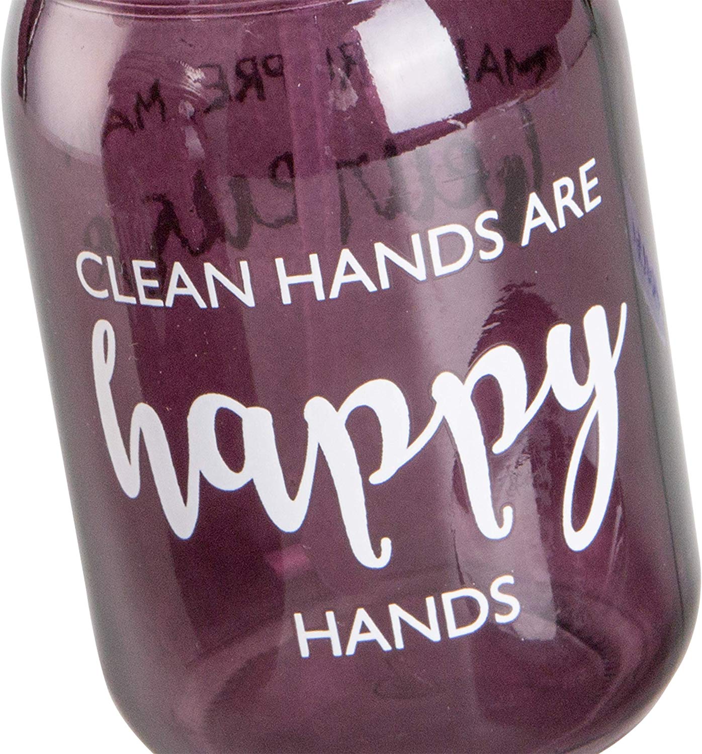 SET BAGNO 3 PEZZI IN VETRO BORDEAUX CON SCRITTE BIANCHE E DETTAGLI CROMATI
