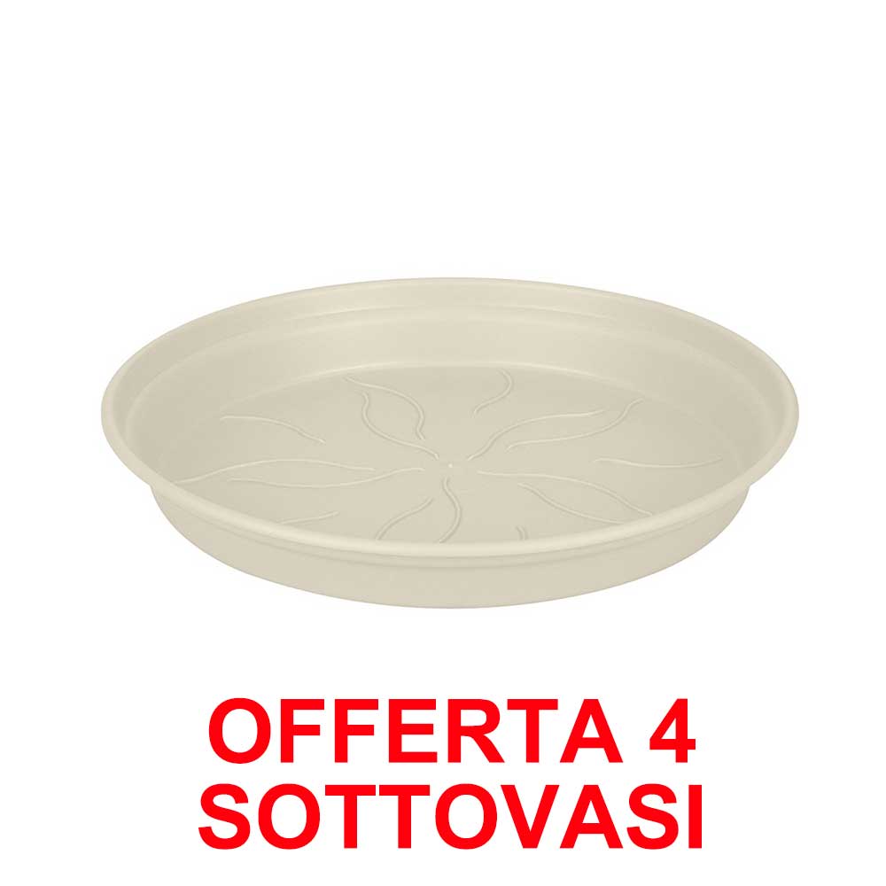 OFFERTA 4 SOTTOVASO GREEN BASICS SAUCER 22CM BIANCO