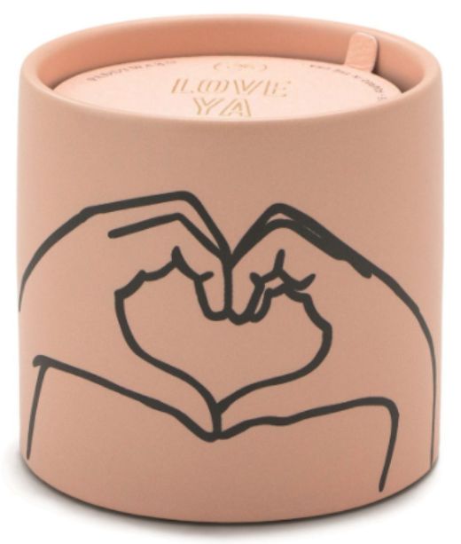 PADDYWAX Candela in Vetro Impressions "Heart" Fragranza Tabacco 163gr