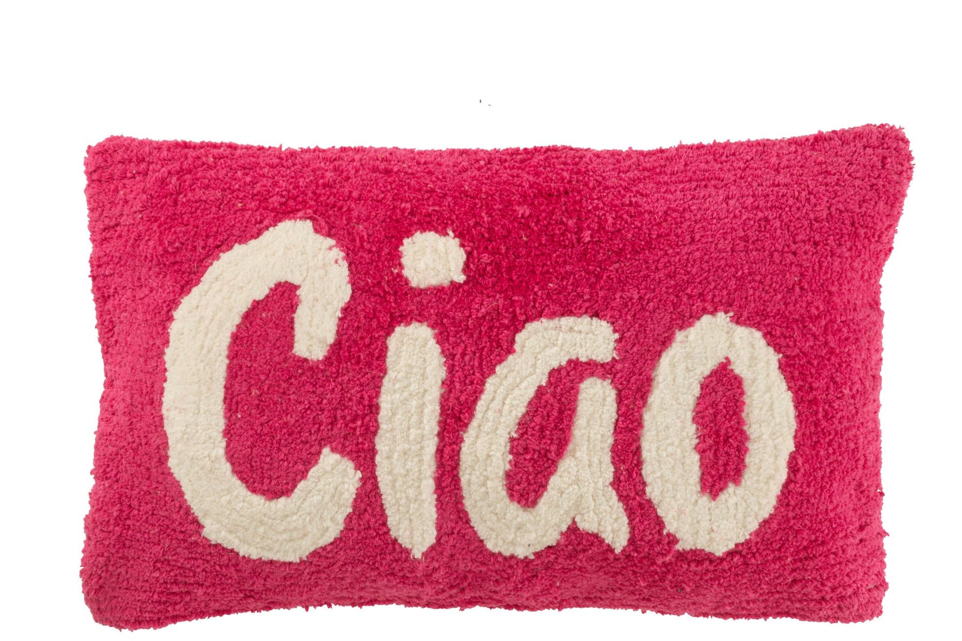 Cuscino "Ciao" 30X50X15cm Rosa e bianco