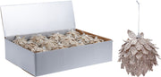 OFFERTA 4 PALLINE 10CM FOGLIA ORO