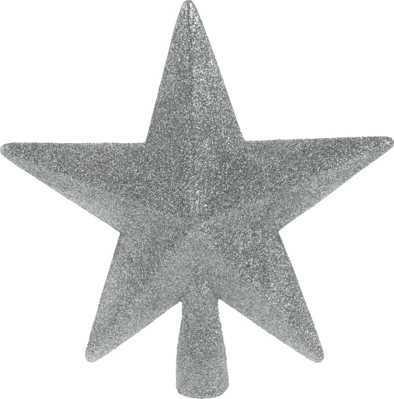 PUNTALE STELLA ARGENTO GLITTER 19CM