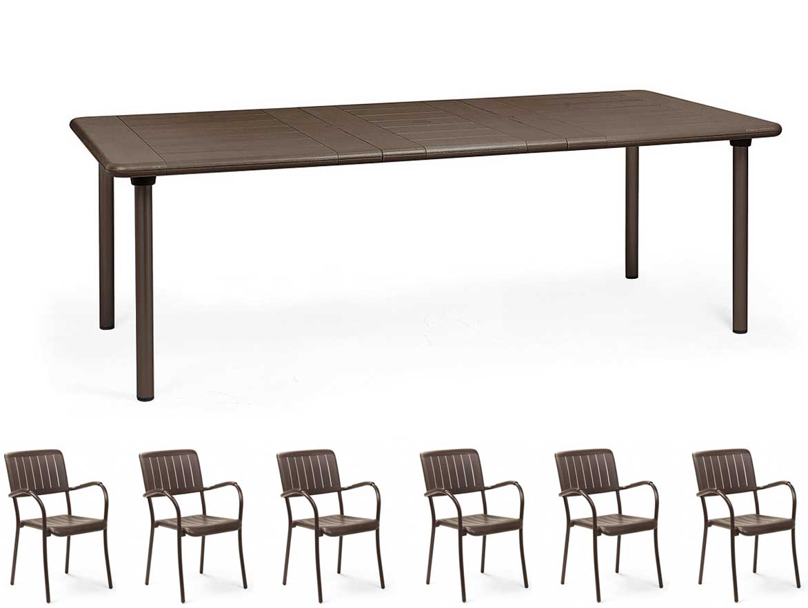 ANGEBOT: MAESTRALE-TISCH 160/220 CM AUSZIEHBAR + 6 MUSA-SESSEL IN IHRER WAHL