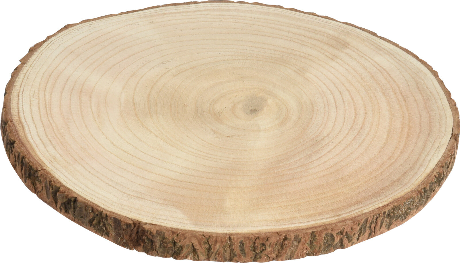 DISCO DECORATIVO IN LEGNO NATURALE 25X2CM