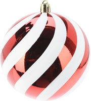 PALLINA DI NATALE, BIANCA E ROSSA, 18CM