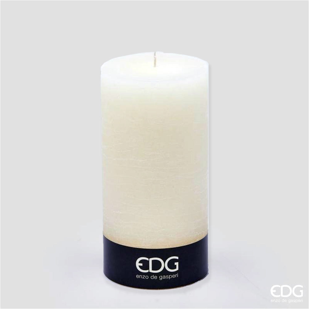 CANDELA RUSTICA H20XD10CM AVORIO