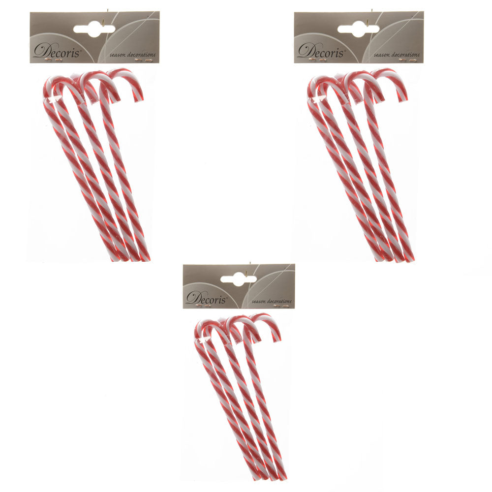 OFFERTA 12 BASTONI 15CM ROSSO/BIANCO INTRECCIATO