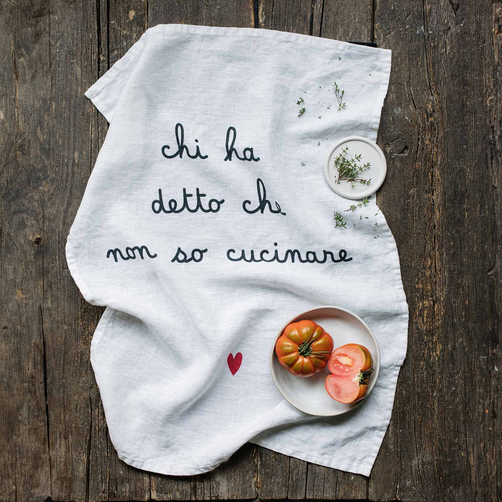Canovaccio Chi ha detto che non so cucinare 50X68cm Bianco SIMPLE DAY