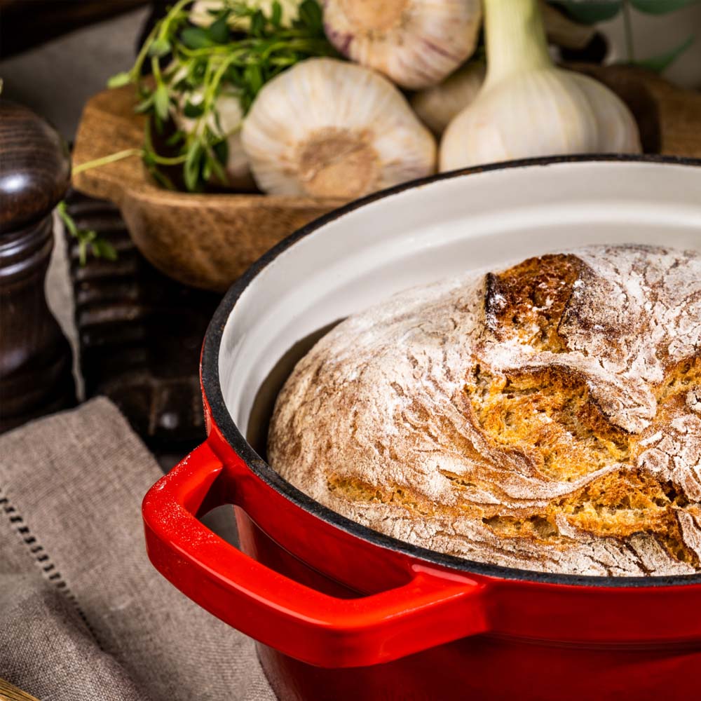 CASSERUOLA IN GHISA SMALTATA 3.5 LT ROSSA