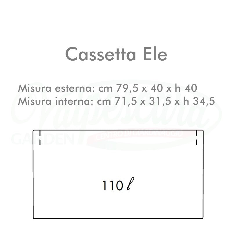 CASSETTA ELEGANCE 80CM CENERE