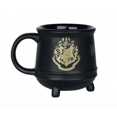 Tazza Calderone Harry Potter Hogwarts 511ml Nero e Oro Peraga Christmas