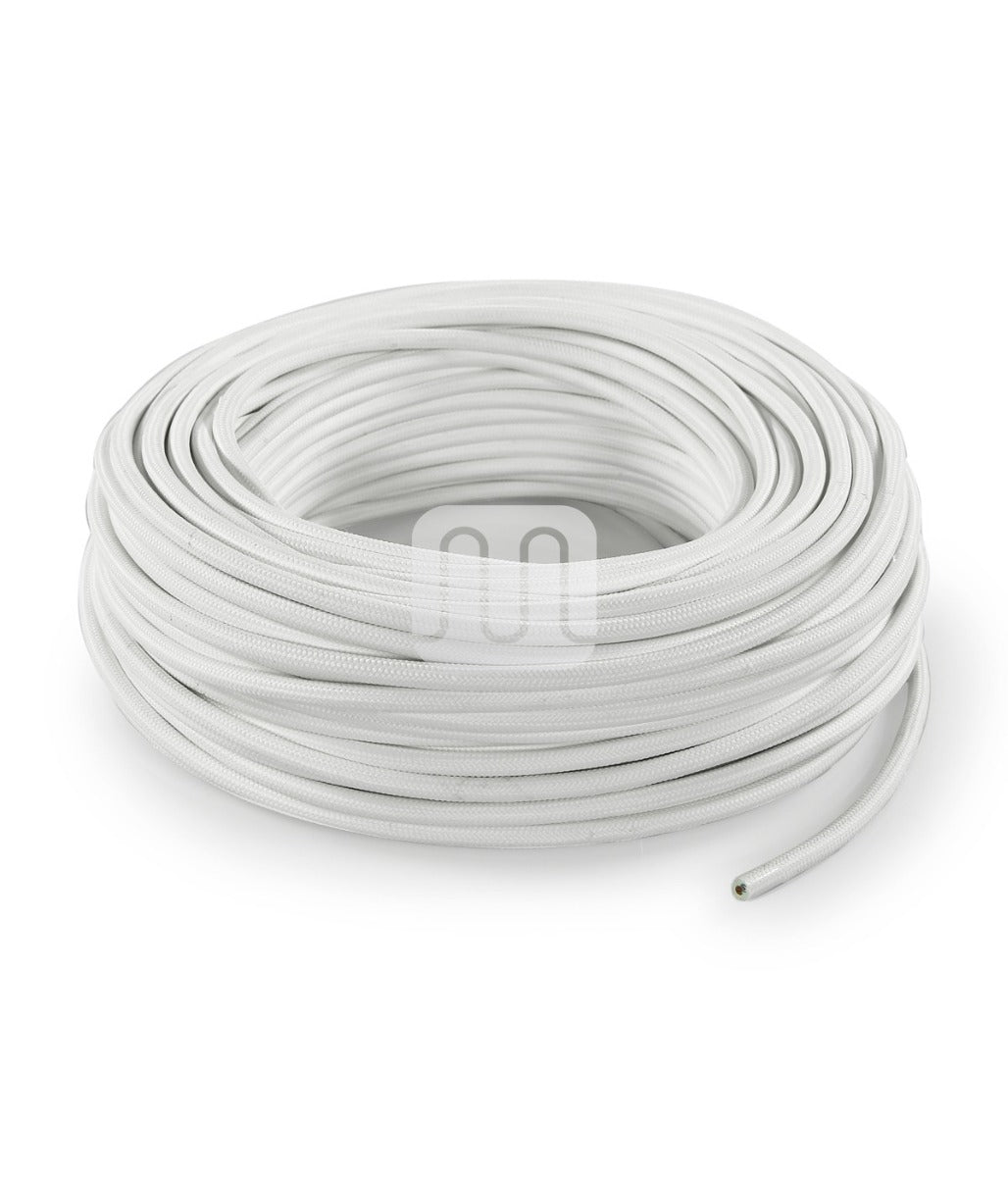 CAVO ELETTRICO TESSILE TONDO -  BIANCO TO53 3MT