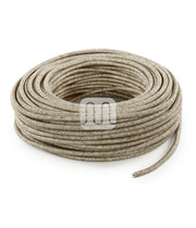 CAVO ELETTRICO TESSILE TONDO - CANVAS BEIGE 3MT