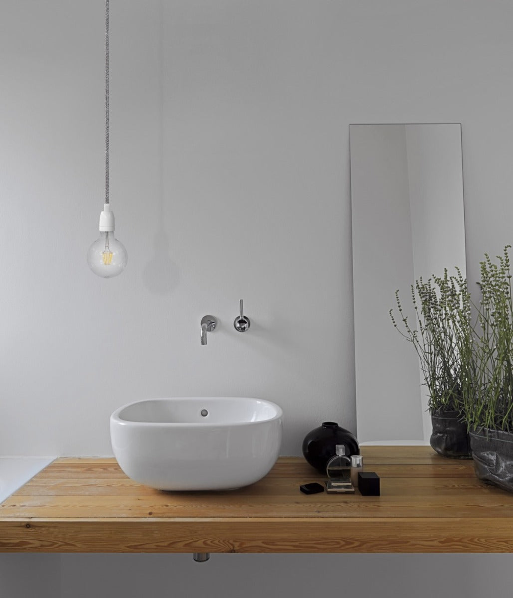 CAVO ELETTRICO TESSILE TONDO - CANVAS GRIGIO 3MT