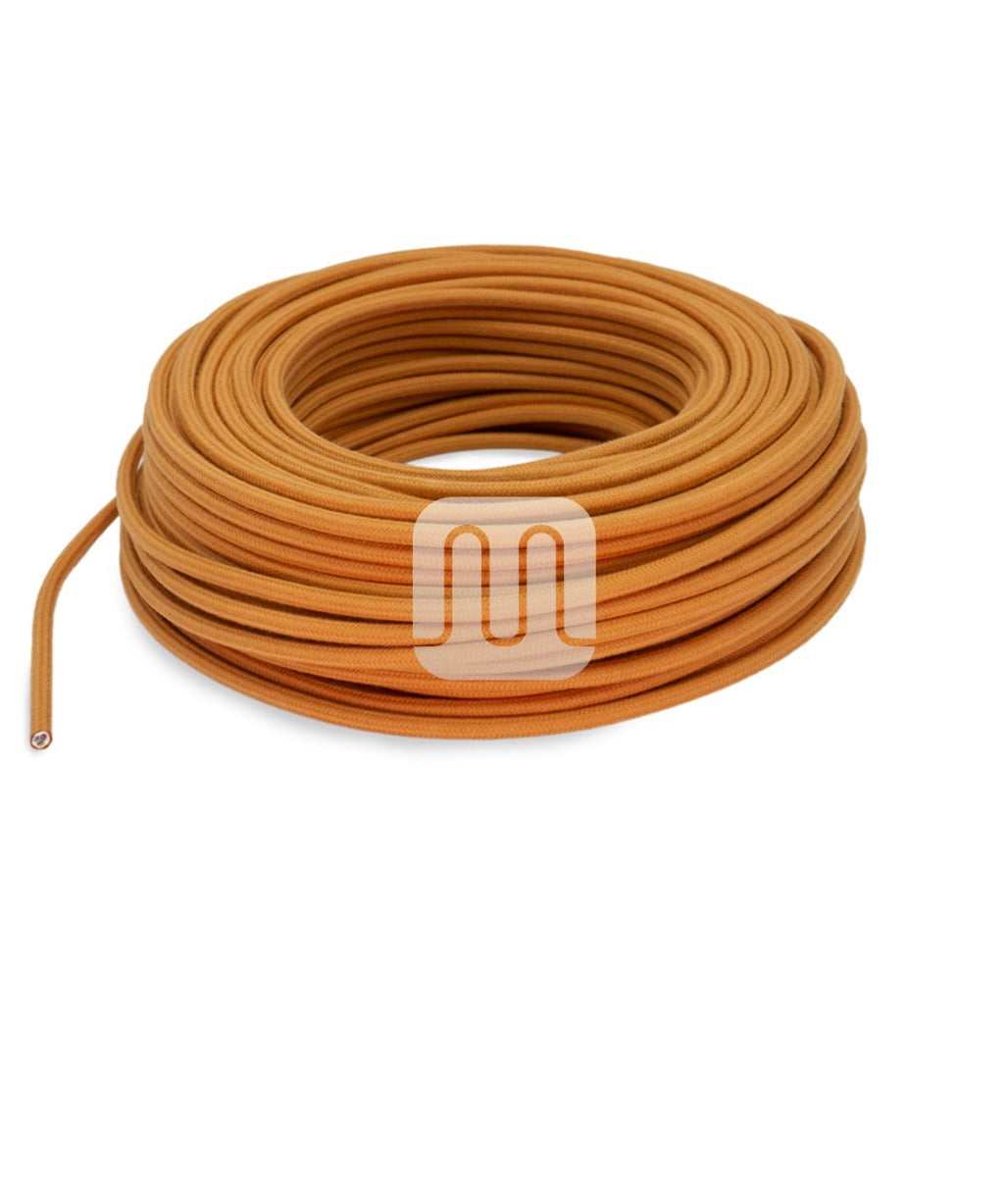 CAVO ELETTRICO TESSILE TONDO - CARAMELLO TO432 3MT