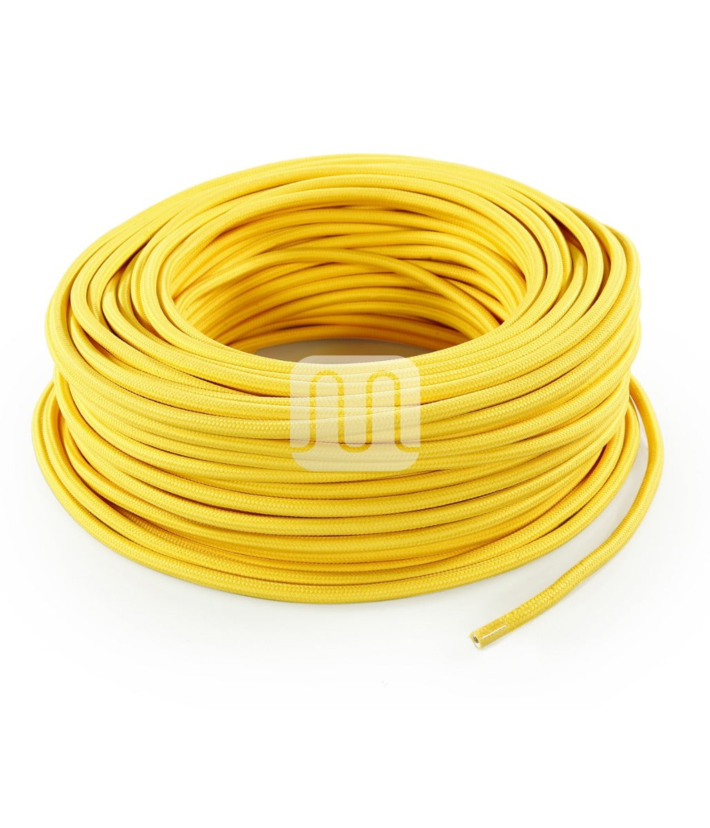 CAVO ELETTRICO TESSILE TONDO - GIALLO TO58
