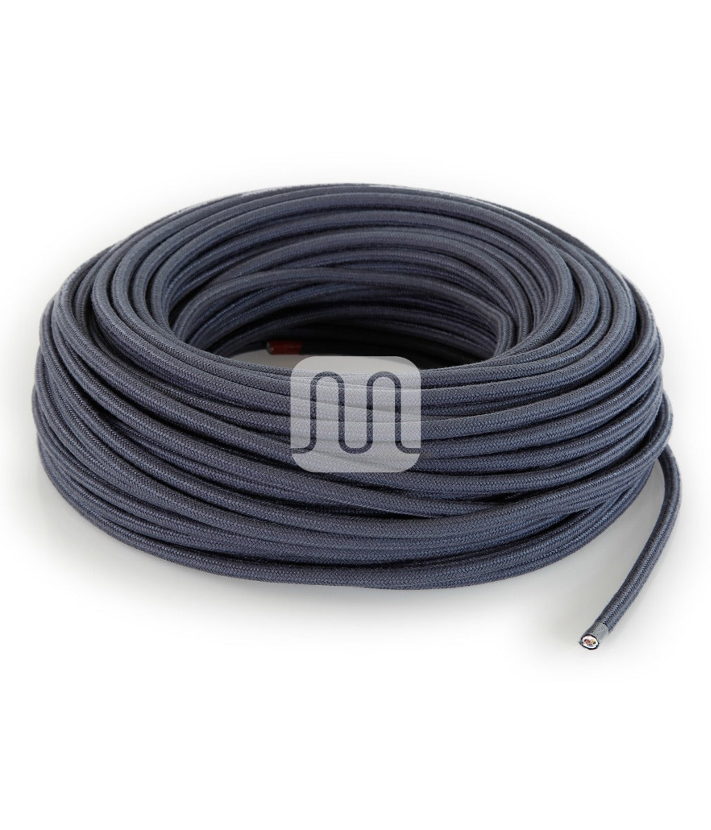 CAVO ELETTRICO TESSILE TONDO - GRAFITE TO416 3MT