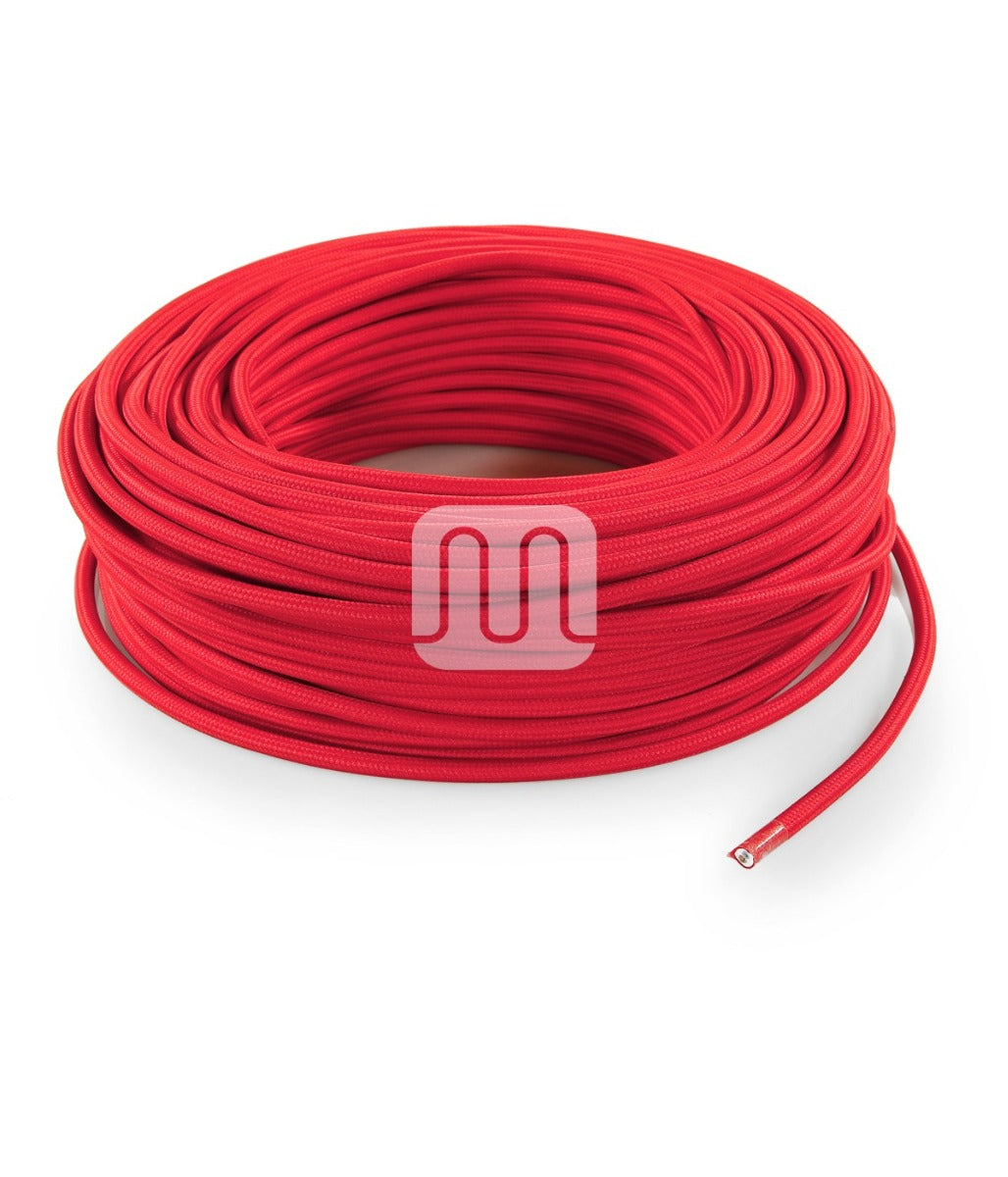 CAVO ELETTRICO TESSILE TONDO - ROSSO TO57 3MT
