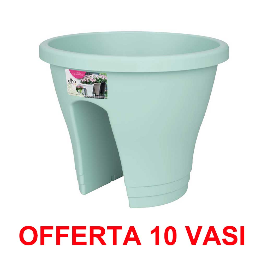 OFFERTA 10 VASO CORSICA FLOWER BRIDGE 30CM MINT