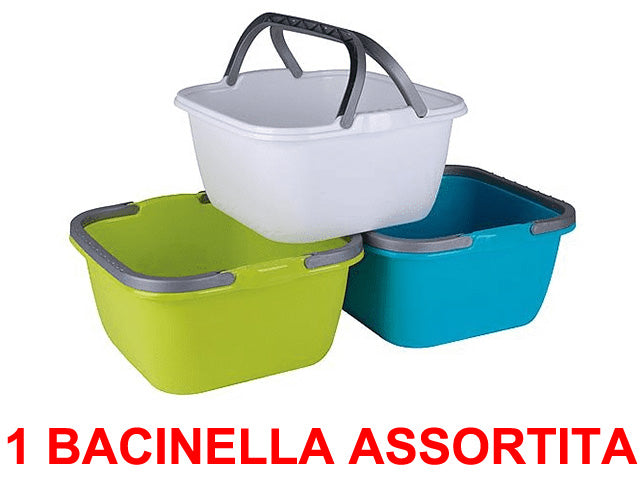 SUPERBACINELLA IDRA QUADRA CON MANICI 35X35X18 COLORE ASSORTITO