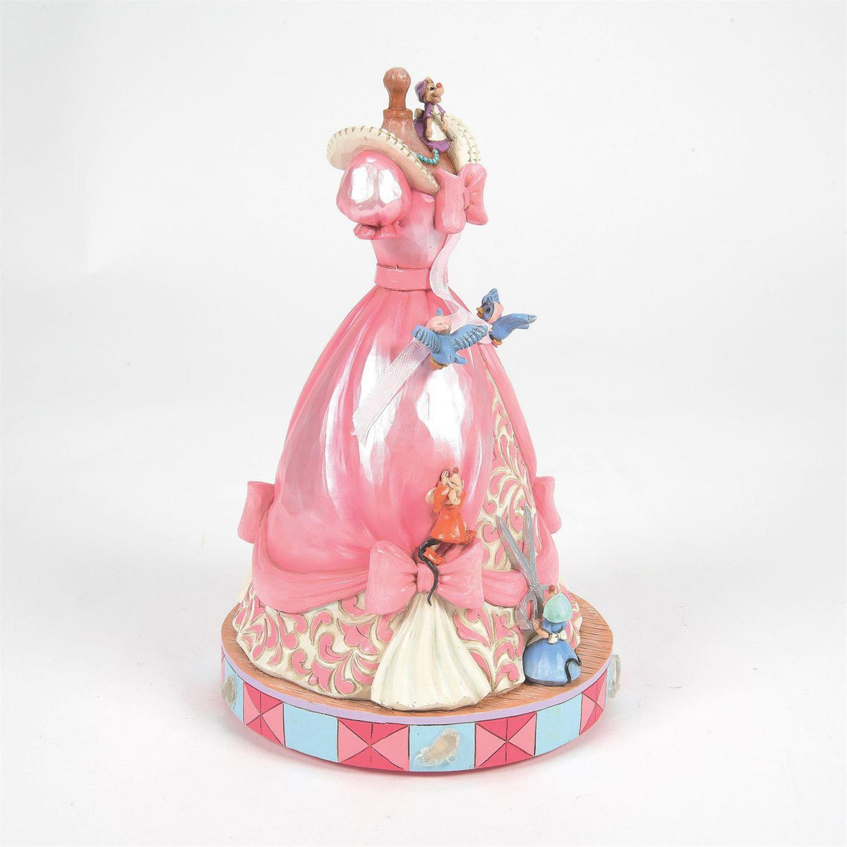 Statuetta Musicale Cenerentola con Vestito Rosa H 21,5 cm PERAGA CHRISTMAS
