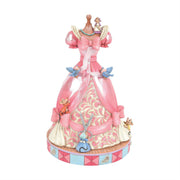 Statuetta Musicale Cenerentola con Vestito Rosa H 21,5 cm PERAGA CHRISTMAS