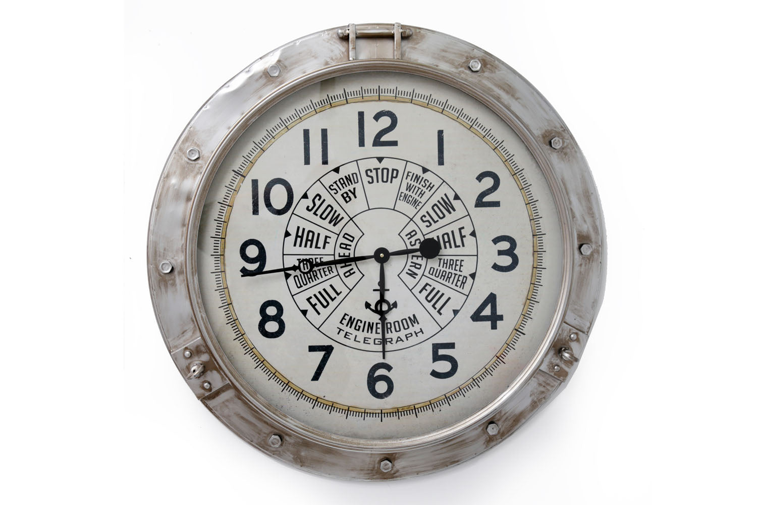 OROLOGIO DA PARETE 72X72CM ENGINE STYLE GRIGIO