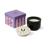 Candela in Vetro Nero Charmed con Coperchio Tabac & Pine 226g Paddywax