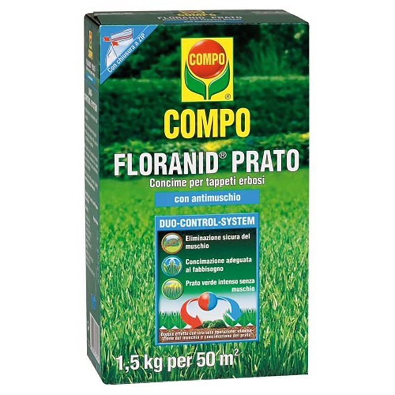 FLORANID PRATO RINVERDENTE 1,5KG CONCIME PER TAPPETI ERBOSI