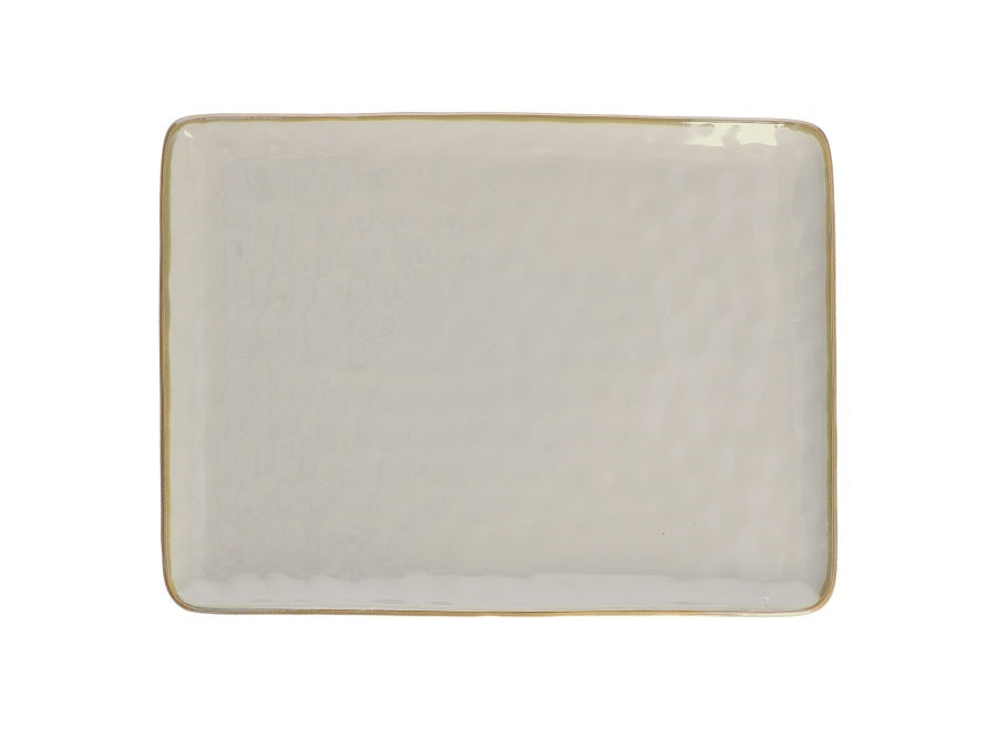 VASSOIO RETTANGOLARE 36X26,5 CM GRIGIO PERLA CONCERTO
