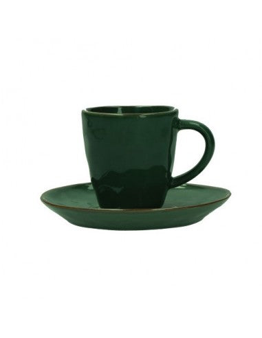 TAZZINA DA CAFFE' C/PIATTINO 90CC VERDE BOSCO CONCERTO