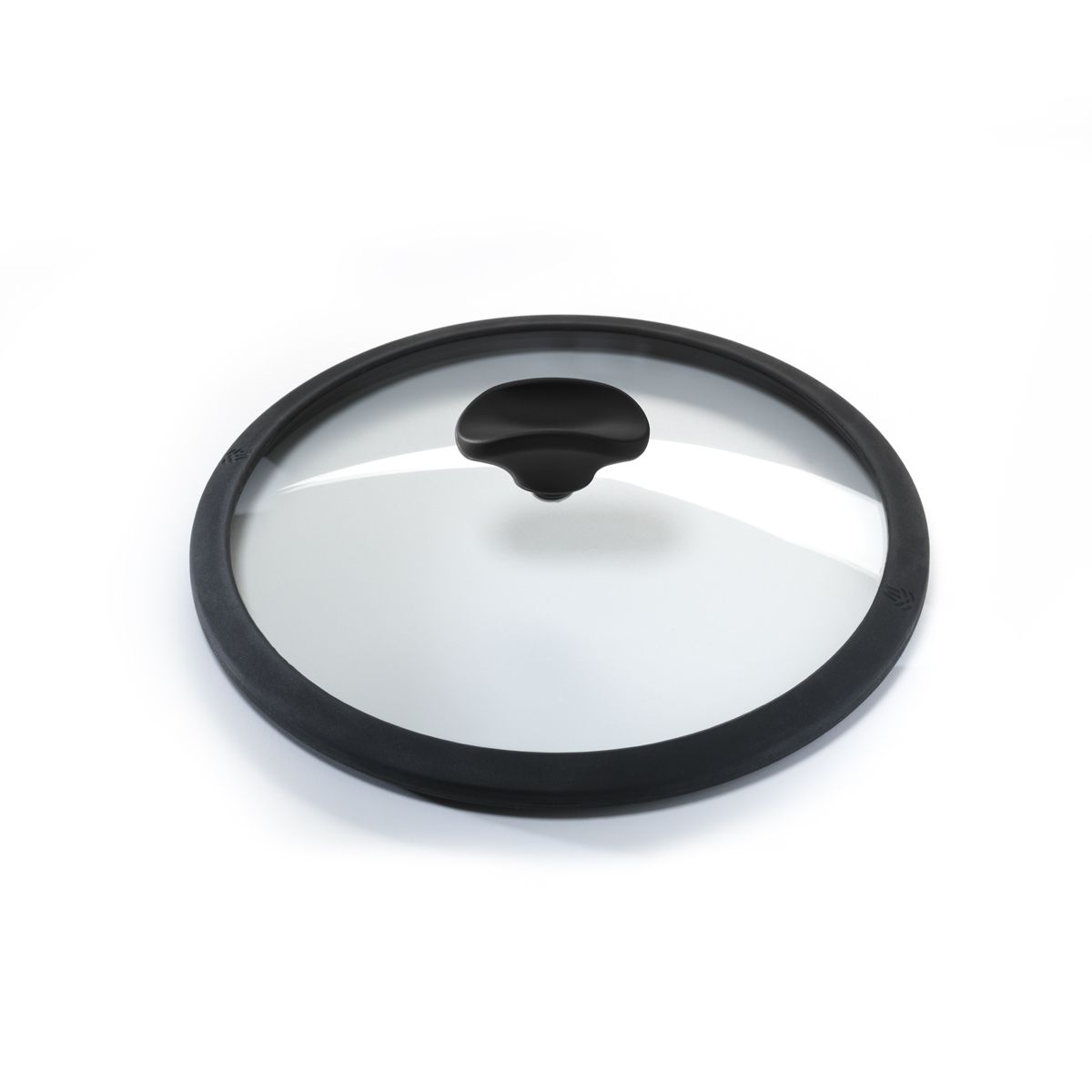 COPERCHIO VETRO CON POMOLO NERO D20 CM