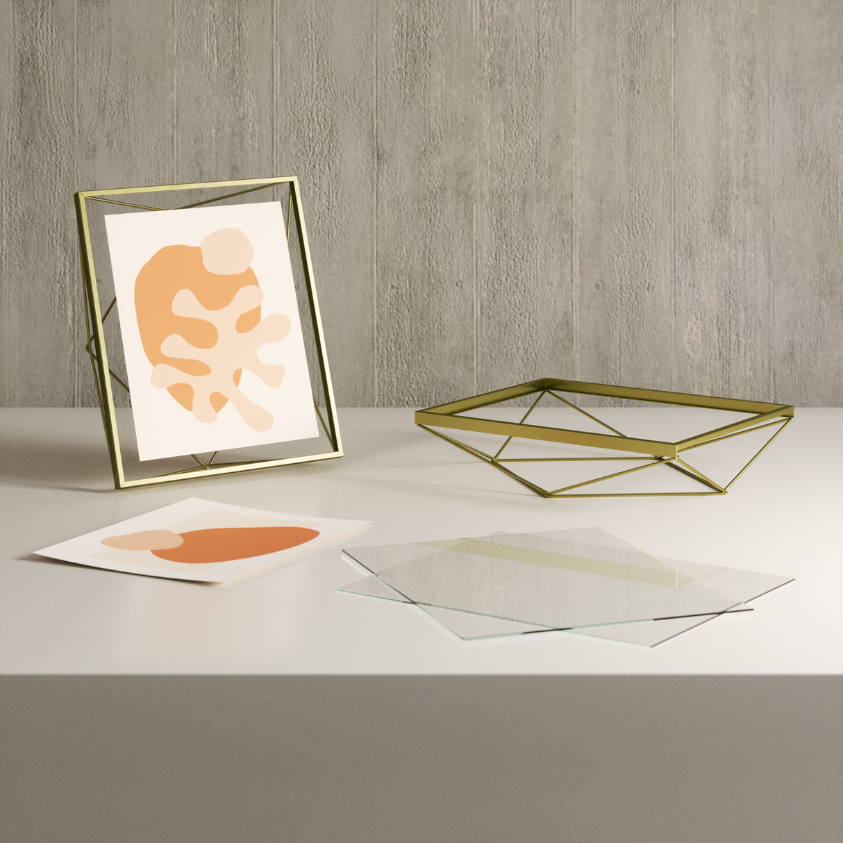 Cornice Portafoto Prisma 10x15 cm Ottone Opaco Umbra