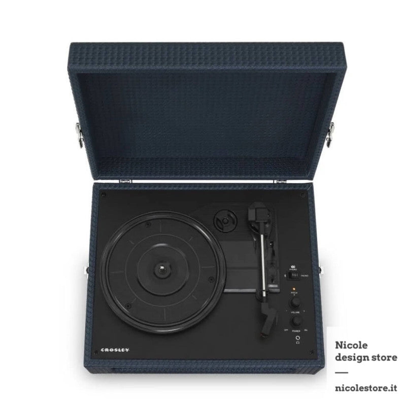 Giradischi Bluetooth 3 Velocità Voyager Blu Avio Crosley - immagine 3