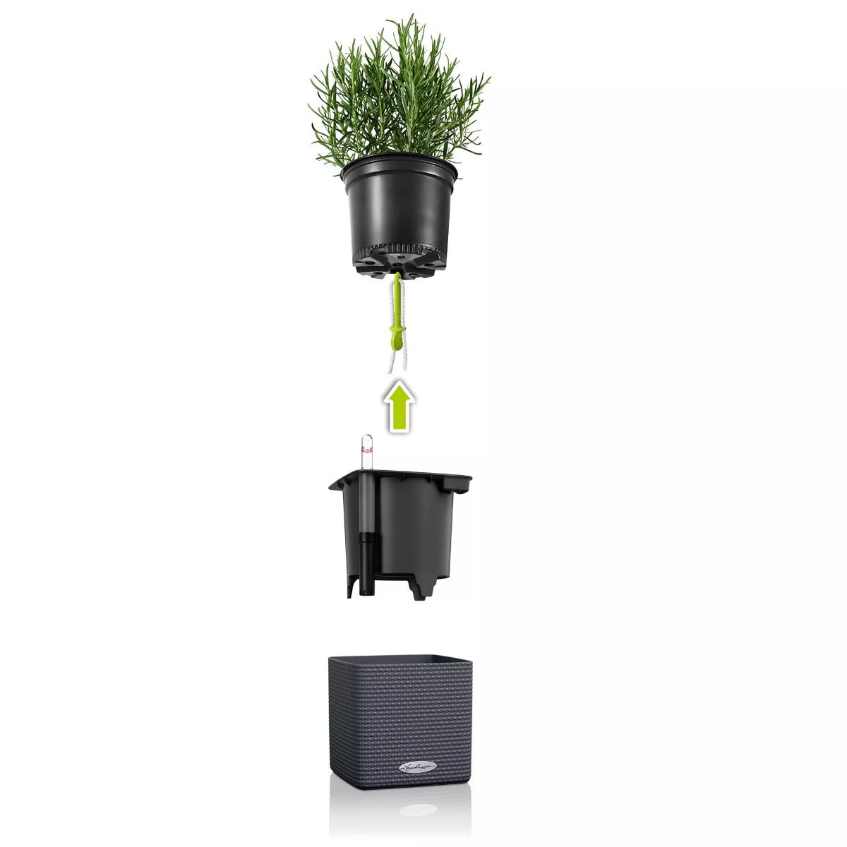 VASO CUBE COLOR 14X14X14 BIANCO