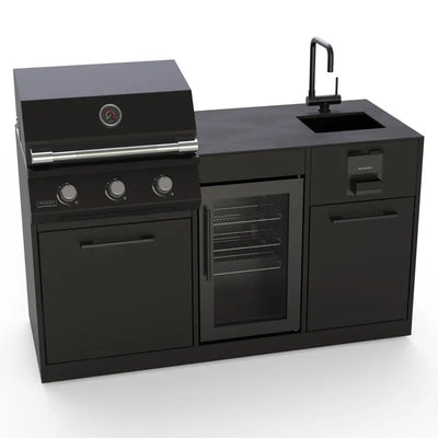 CUCINA DA ESTERNO BRABURA LITE 300 159,4X62,5X92 CM NERO