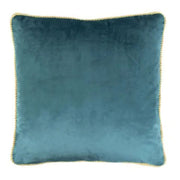 CUSCINO IN VELLUTO, 45X45CM, ORO E AZZURRO