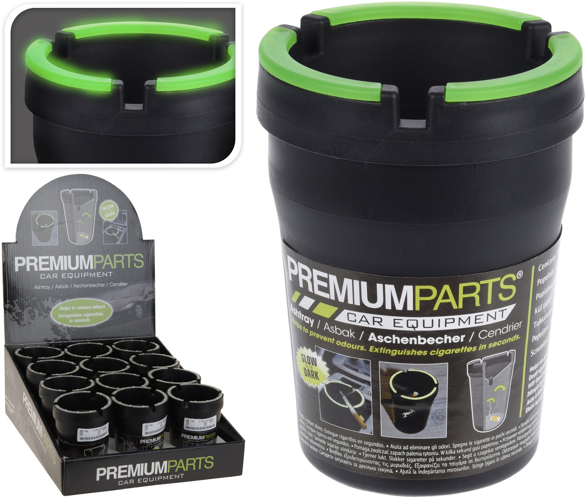OFFERTA 4PZ POSACENERE 8X10 CM NERO