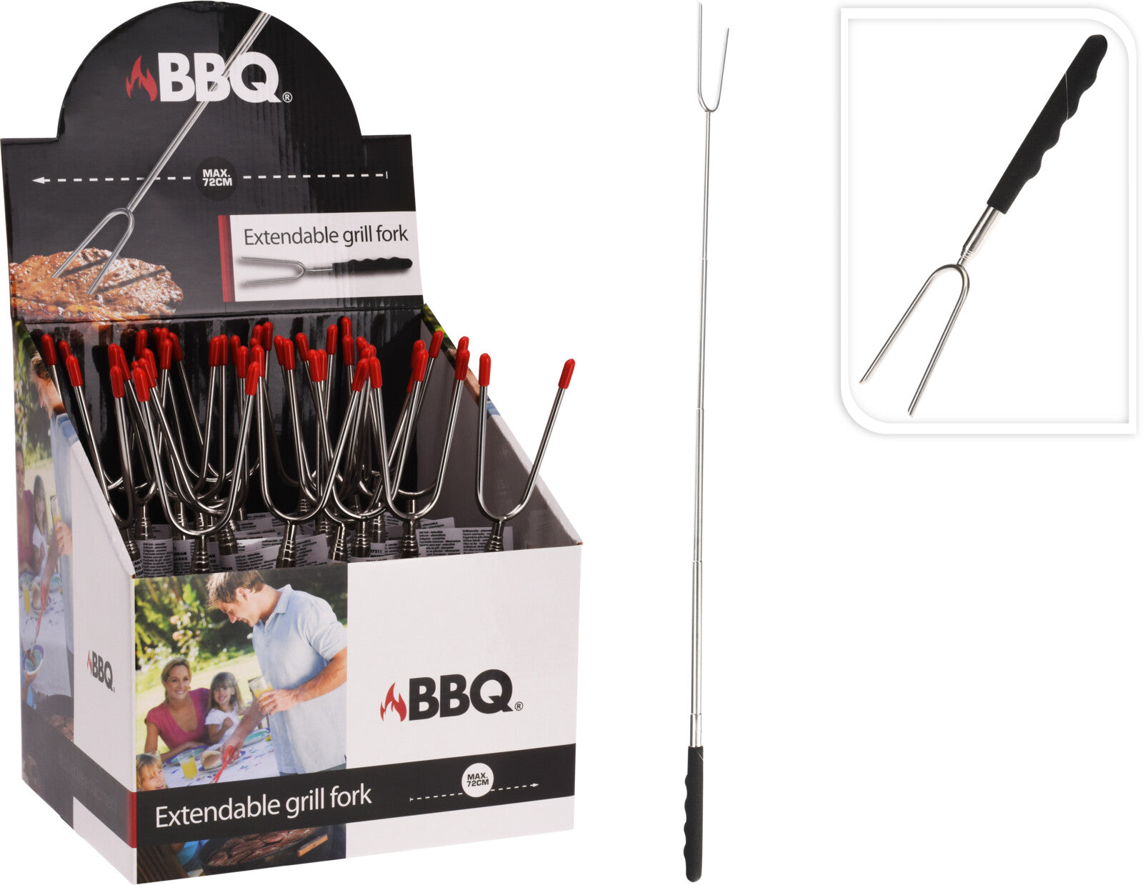 FORCHETTTONE BBQ ESTENSIBILE 72CM CON MANICO