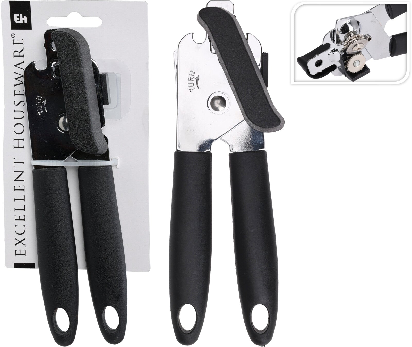 APRISCATOLE IN ACCIAIO 17X6X4CM NERO