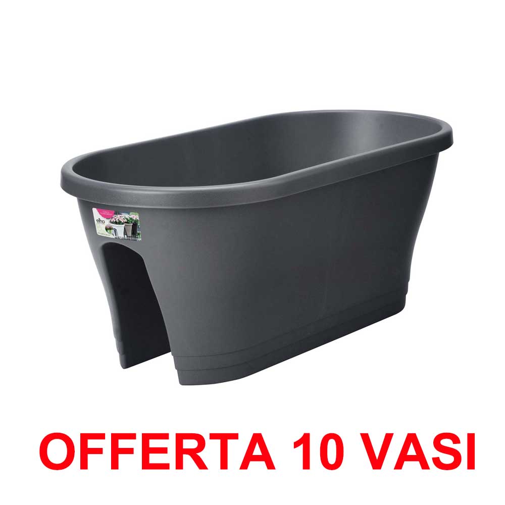 OFFERTA 10 VASO CORSICA FLOWER BRIDGE 60CM ANTHRACITE