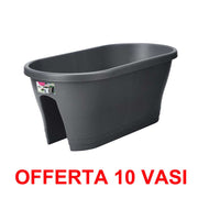 OFFERTA 10 VASO CORSICA FLOWER BRIDGE 60CM ANTHRACITE