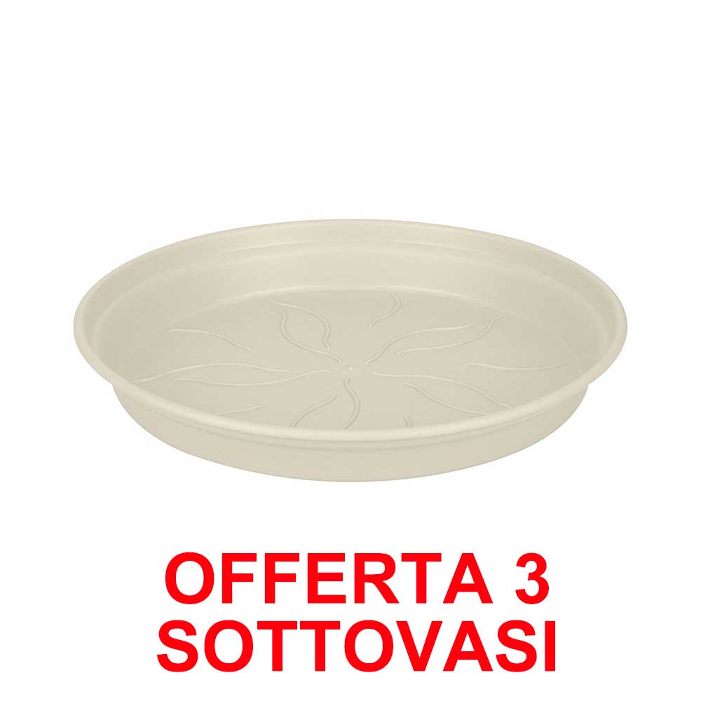 OFFERTA 3 SOTTOVASO GREEN BASICS SAUCER 29CM BIANCO